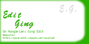 edit ging business card